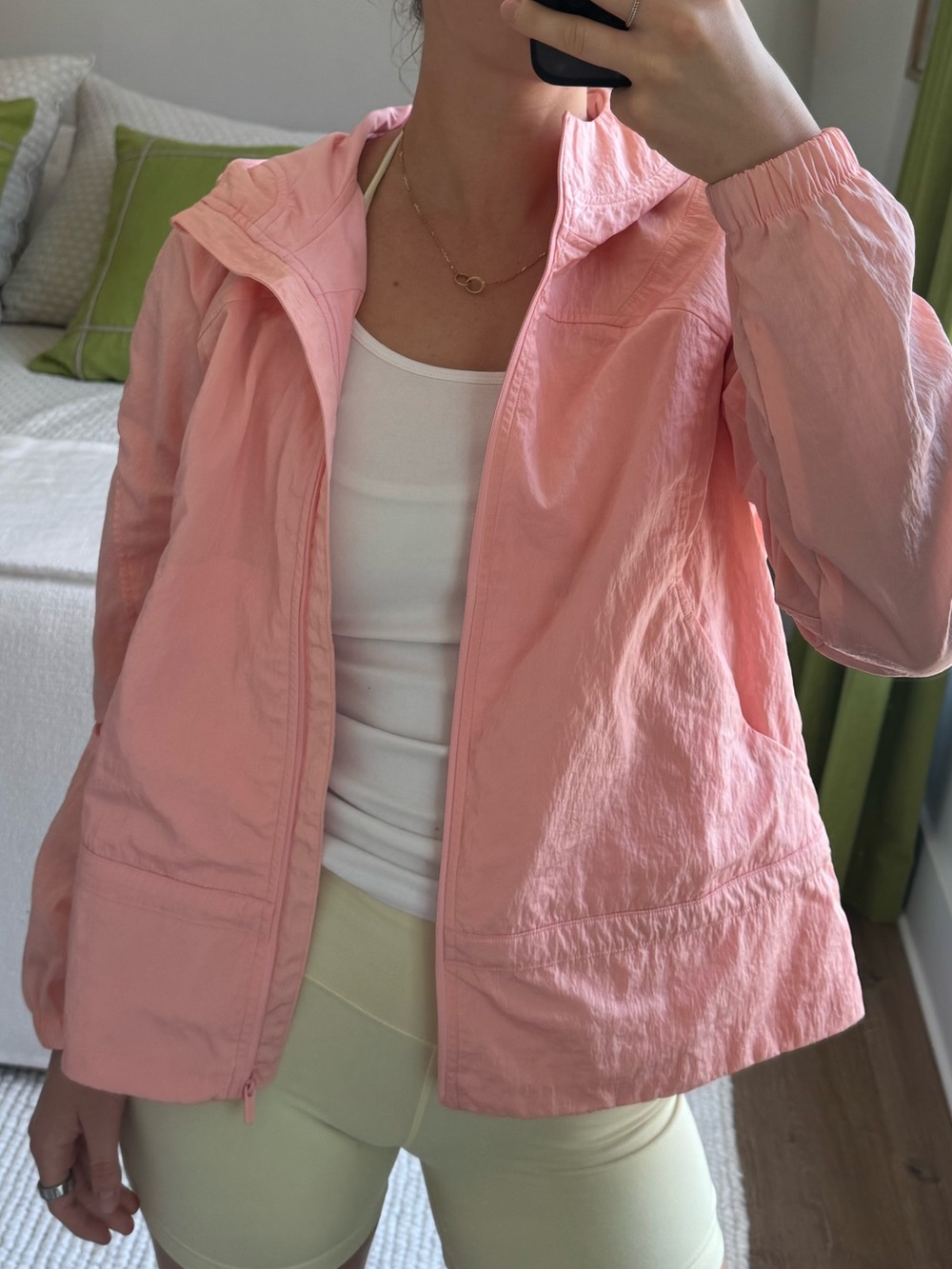 Lululemon pink Hooded Windbreaker Jacket for Women
